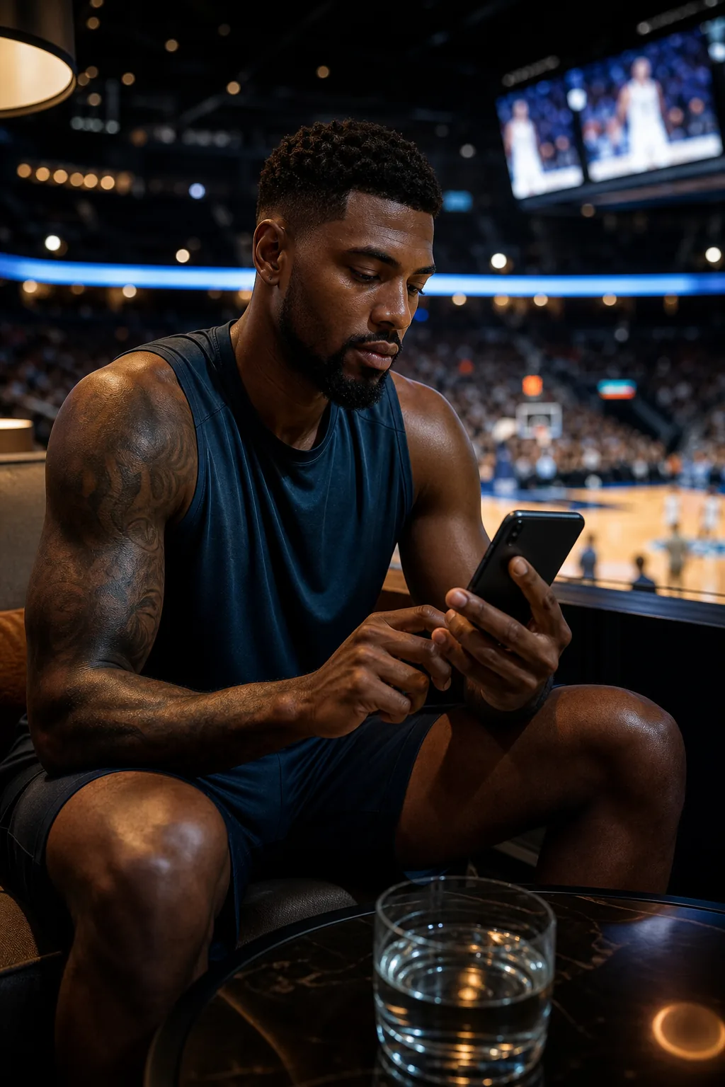 Athlete checking a casino cashback offer